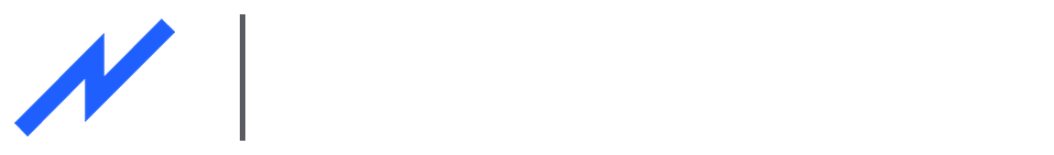 Logotipo de Bumeads: rayo azul, filete y la palabra BUMEADS, en blanco